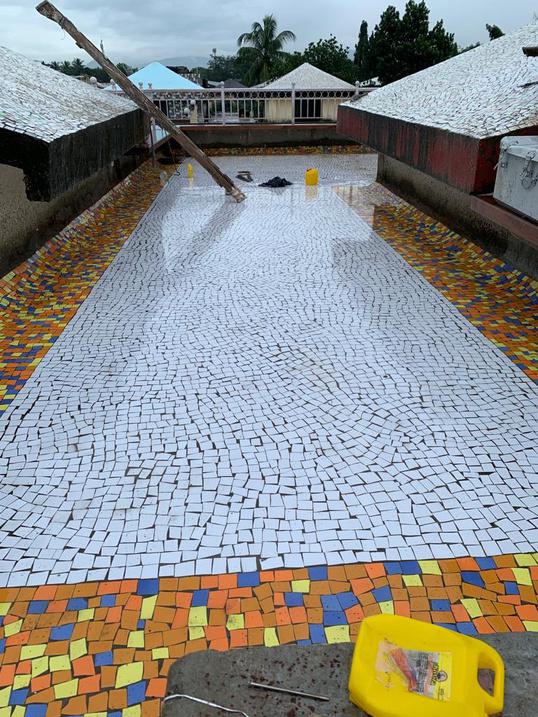 Terrace China Mosaic - Cleaning Process
